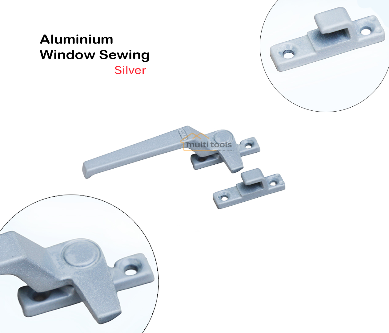 Aluminum Window Sewing Handle (Silver)